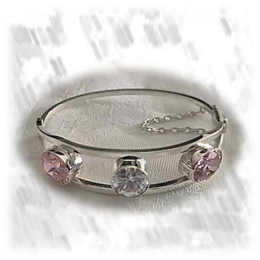 BA00600B-Sterling Silver Cubic Bangle. $600.00 now $420.00