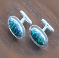 Link to Silver & Synthetic Gemstone Cufflinks Page.