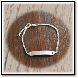 BB00060A-Sterilng Silver ID Bracelet. $60.00