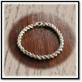 BB00100D-Sterling Silver Chain Bracelet. $100.00