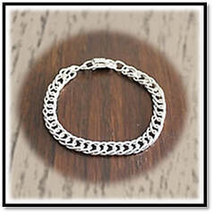 Main page item plain decorative silver bracelet $180C