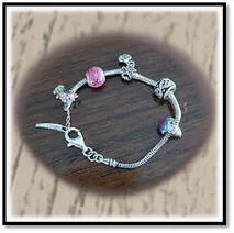 Main page item silver Pandora 6 charm bracelet $180F
