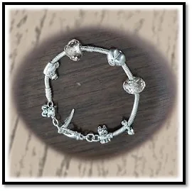 BB00180G-Silver Pandora Bracelet. $180.00