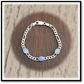 BB00280A-Sterling Silver Opal Bracelet. $280.00