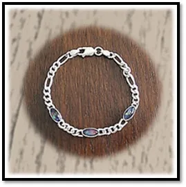 BB00280B-Sterling Silver Opal Bracelet. $280.00