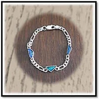 Main page item silver & three free-form opal triplet bracelet $300A