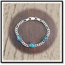 Main page item silver & three opal triplet bracelet $350A