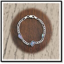 Main page item silver & 3 x free-form opal triplet bracelet $350C