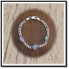 BB00350C-Sterling Silver Opal Bracelet. $350.00