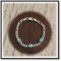 Main page item silver & 3 x oval opal triplet bracelet $350F