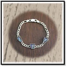 Main page item silver & 3 x free-form opal triplet bracelet $380B