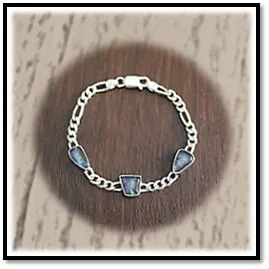 BB00380B-Sterling Silver Opal Bracelet. $380.00