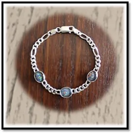 BB00400A-Sterling Silver Opal Bracelet. $400.00