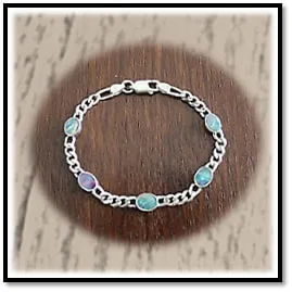 BB00500C-Sterling Silver Opal Bracelet. $500.00