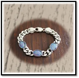 BB00800C-Sterling Silver Opal Bracelet. $800.00