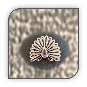 BR00150A-Sterling Silver Amethyst Brooch. $150.00