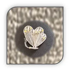 Main page item fine silver & 7 cabochon peridot butterfly brooch $200A