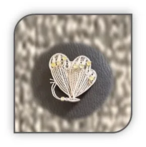 BR00200A-Sterling Silver Peridot Brooch. $200.00