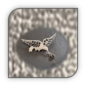 BR00200B-Sterling Silver Onyx Brooch. $200.00