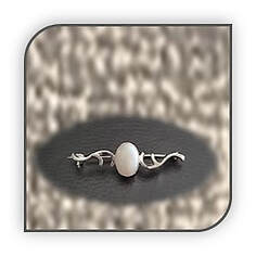 Main page item slimline silver & oval solid opal brooch $300D