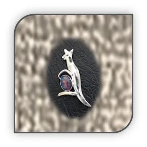 BR00400B-Sterling Silver Opal Brooch. $400.00