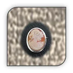 Main page item silver & oval carnelian shell cameo pendant brooch $400D