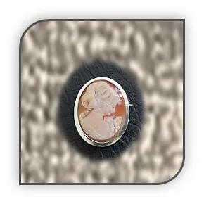 BR00400D-Sterling Silver Cameo Pendant Brooch. $400.00