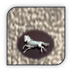 Main page item silver & oval solid opal prancing horse brooch $500B