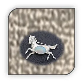 BR00600B-Sterling Silver Opal Brooch. $600.00