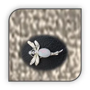 BR00800B-Sterling Silver Opal Brooch. $800.00