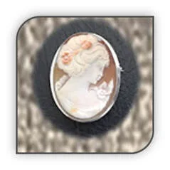 Main page item silver & Carnelian Lady cameo brooch/pendant $800C