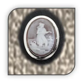 BR00880A-Sterling Silver Cameo Pendant Brooch. $880.00