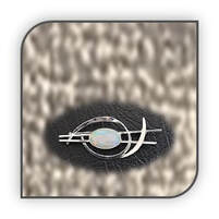 Main page item elaborate silver & oval solid opal brooch $1450A