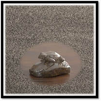 Main page item carved boulder opal frog $150A