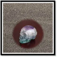 Main page item carved small fluorite skull $190A