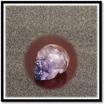 Main page item carved small fluorite skull $200A