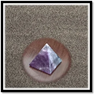 CF00250C-Carved 154gm Fluorite Pyramid. $250.00