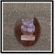 Main page item carved small fluorite owl $300A