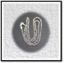 Main page item silver chain irregular sized links $150C