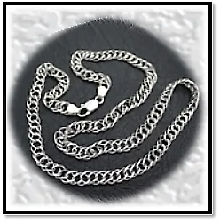 CH00300A-Sterling Silver Large Loop Chain. $300.00