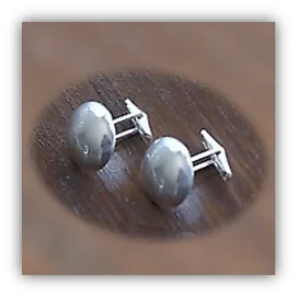 CL00200A-Sterling Silver Button Cufflinks. $200.00