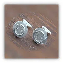 Main page item silver & 1950 Australian threepence cufflinks $300A