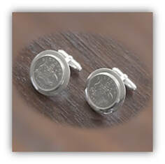 Main page item silver & Australian sixpence cufflinks $350A