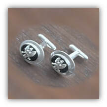 Main page item silver & oval onyx eagle cufflinks $350B