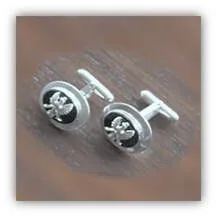 Main page item silver & oval onyx eagle cufflinks $350B