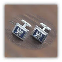 Main page item silver & synthetic sapphire eagle cufflinks $400B