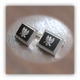 CL00400C-Sterling Silver Onyx Cufflinks. $400.00