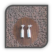 Main page item silver with pink/blue enameling earrings $150D
