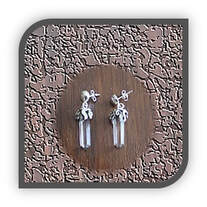 Main page item silver & crystal swing earrings $150F