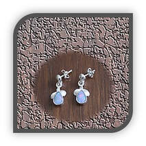 Main page item silver & drop opal doublet wings earrings $250B